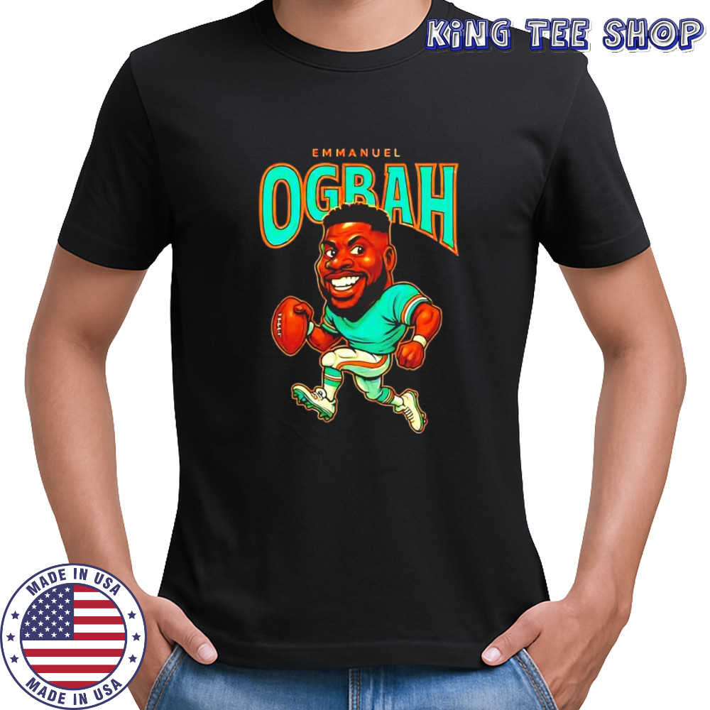 Emmanuel Ogbah player Miami Dolphins football caricature shirt