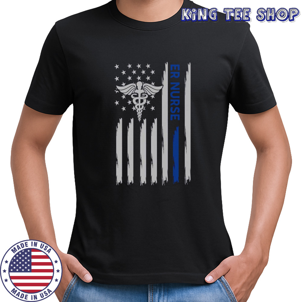 ER Nurse America Flag T-Shirt