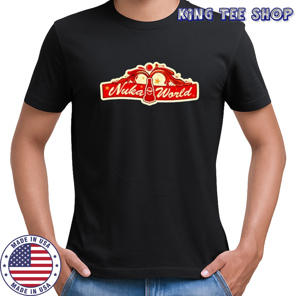Fallout nukaworld logo graphic shirt