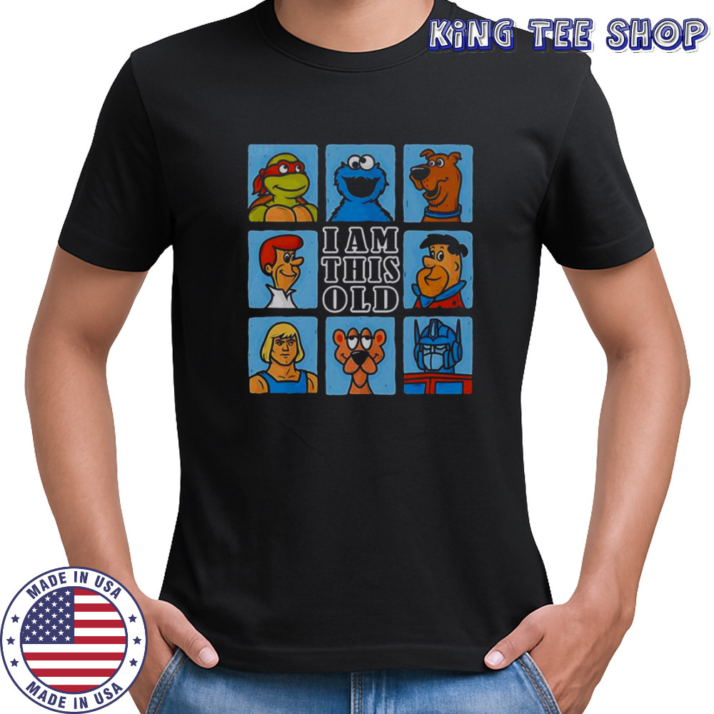 Gen X Cartoon Old I Am This Old T-Shirt