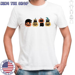 Halloween Cat & Pumpkin T-Shirt