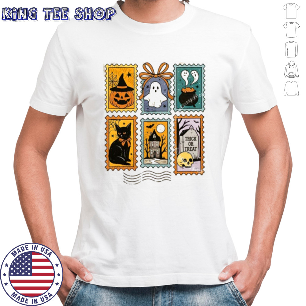 Halloween Cute Ghost Pumpkin Cat Cute Ghost Shirt
