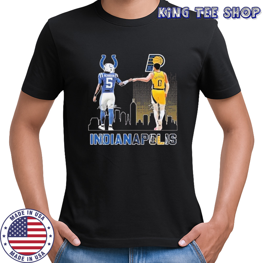 Indianapolis Colts Anthony Richardson Indiana Pacers Tyrese Haliburton T-Shirt