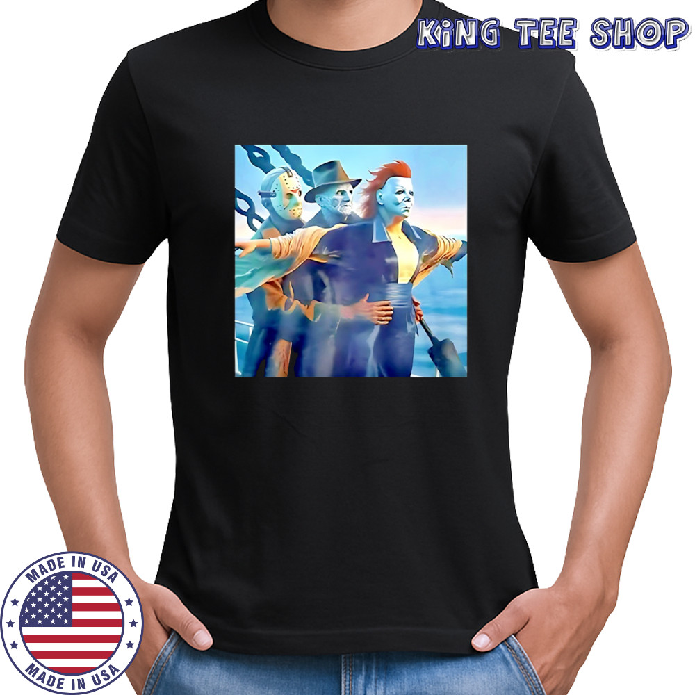 Jason Voorhees Freddy Krueger Michael Myers Titanic Halloween 2025 shirt