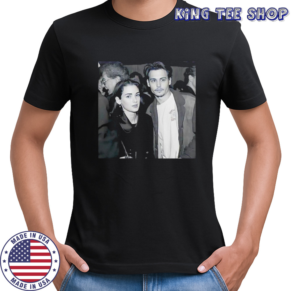 Johnny Depp and Winona Ryder youth photos shirt