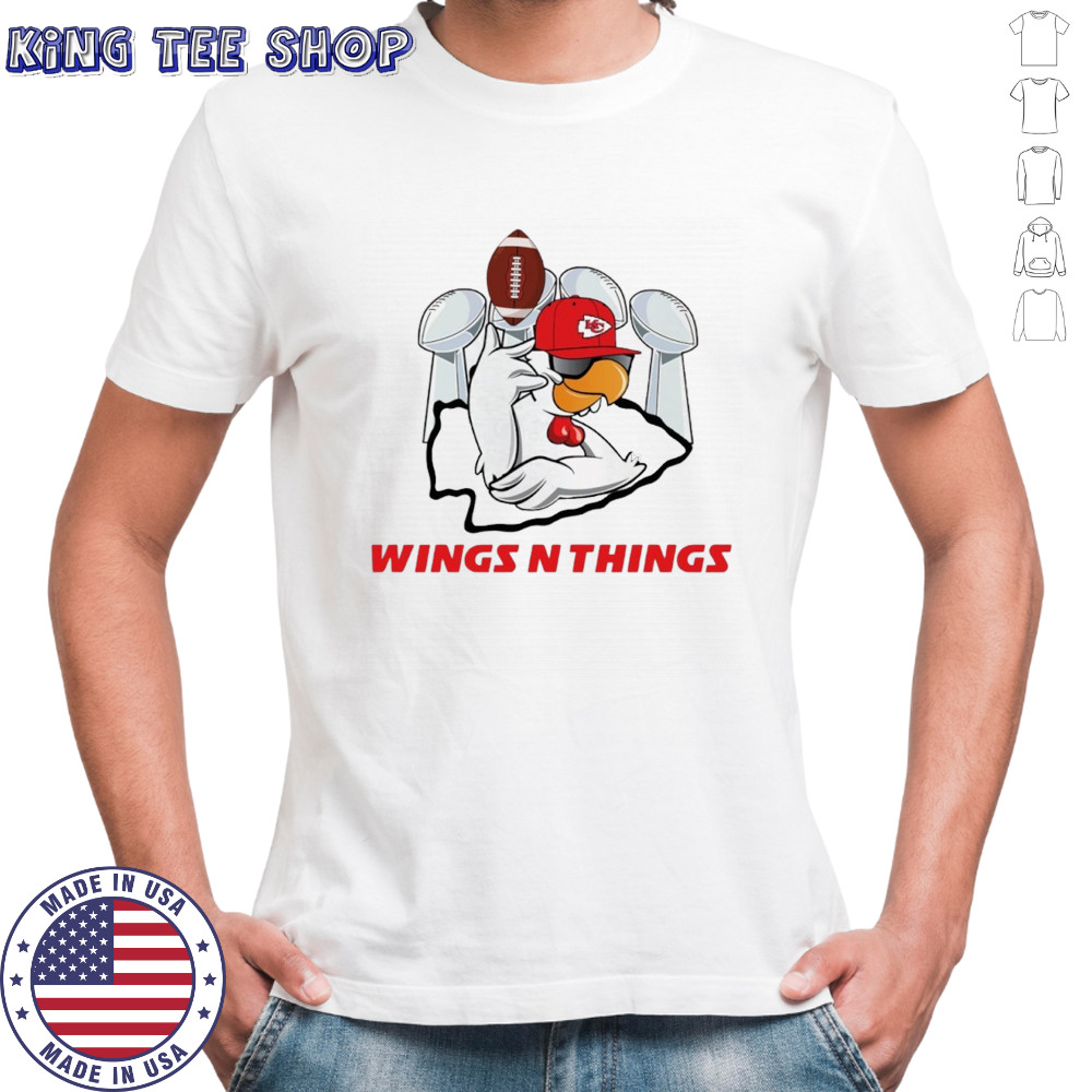 Kansas City Chiefs wings ‘n things NFL super bowl parody logo shirt