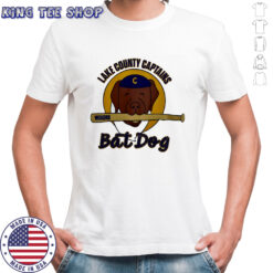 Lake County Captains bat dog shirt