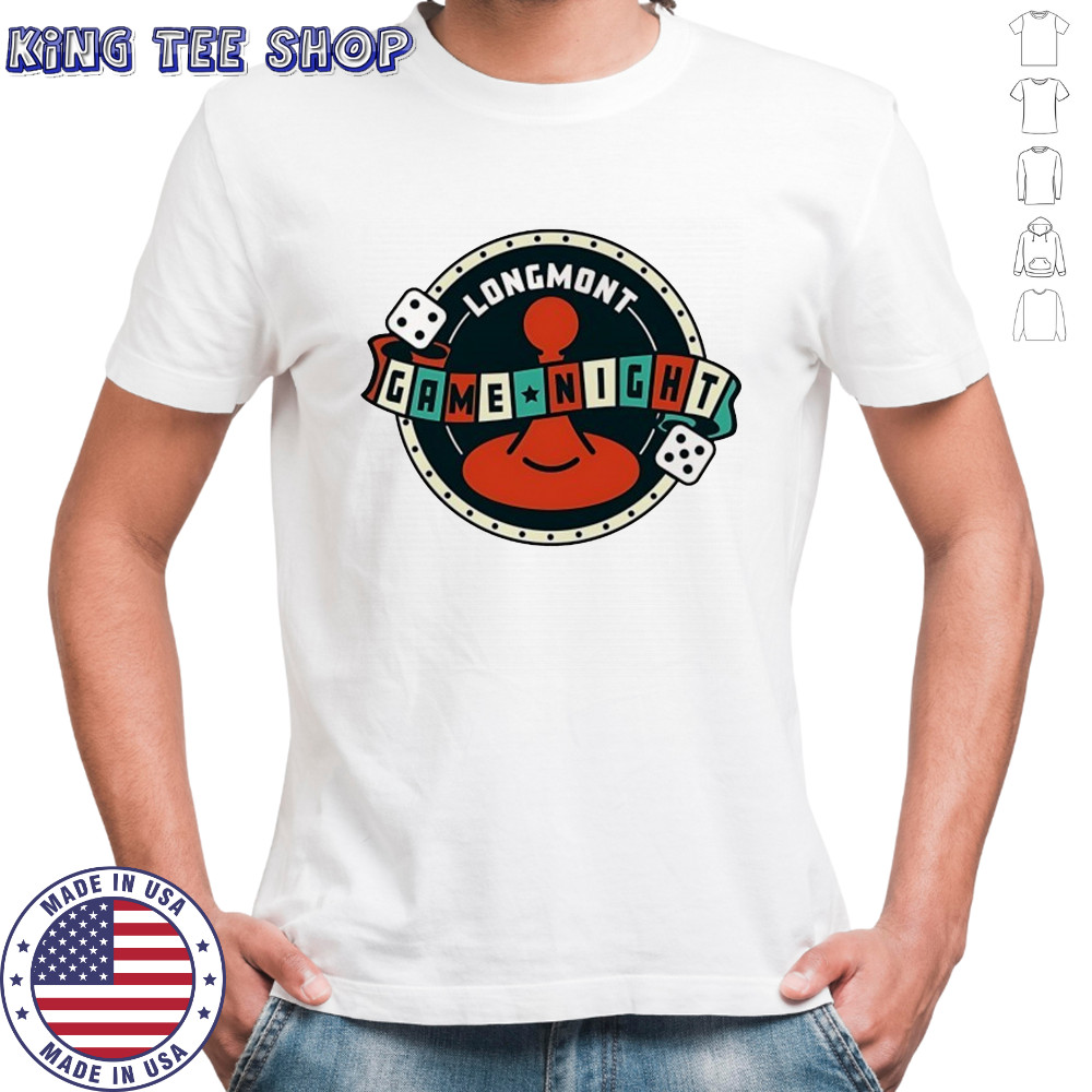 Longmont Game Night Dice logo shirt