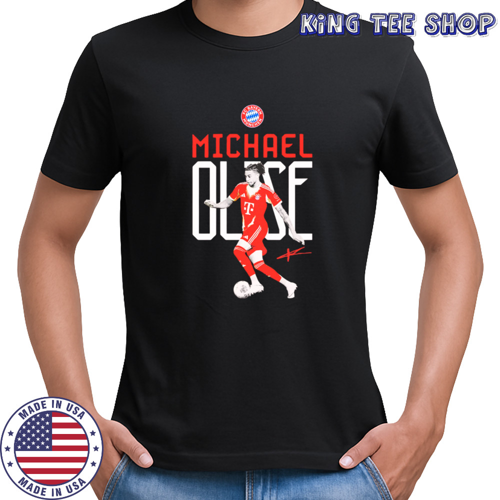Michael Olise FC Bayern soccer signature shirt