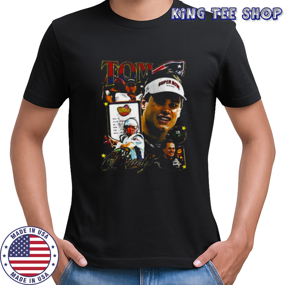 New England Patriots Tom Brady 6th round to the GOAT signature shirt