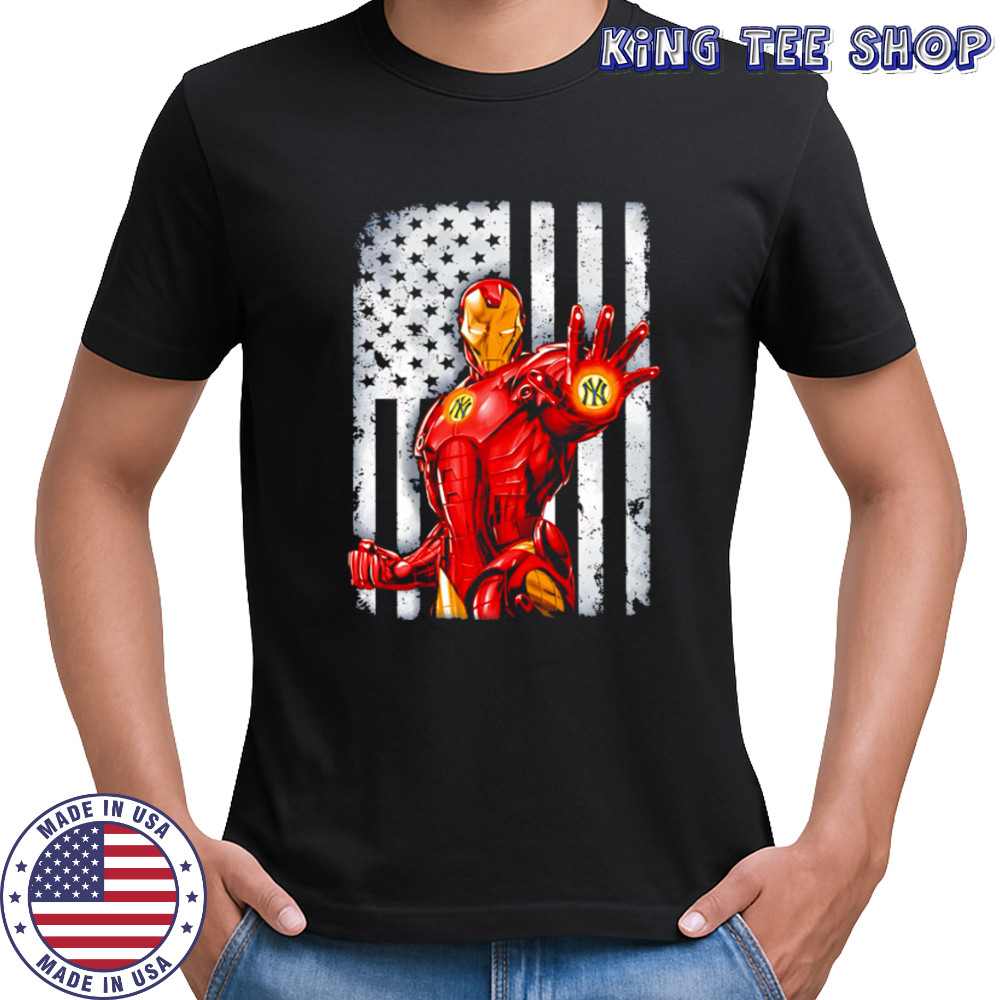 New York Yankees Baseball Iron Man American Flag shirt