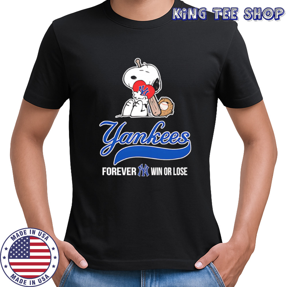 New York Yankees Snoopy Love Yakees Forever Win Or Lose shirt