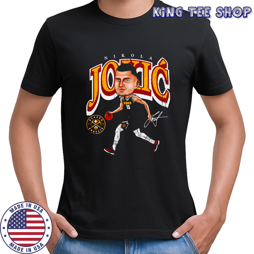 Nikola Jokic Denver Nuggets Cartoon signature shirt