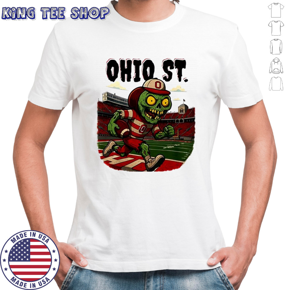 Ohio State Zombified Brutus cartoon shirt