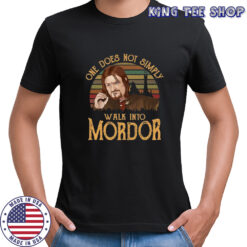 One does not simply walk into Mordor, LOTR Funny Gift Sunset Vintage shirt
