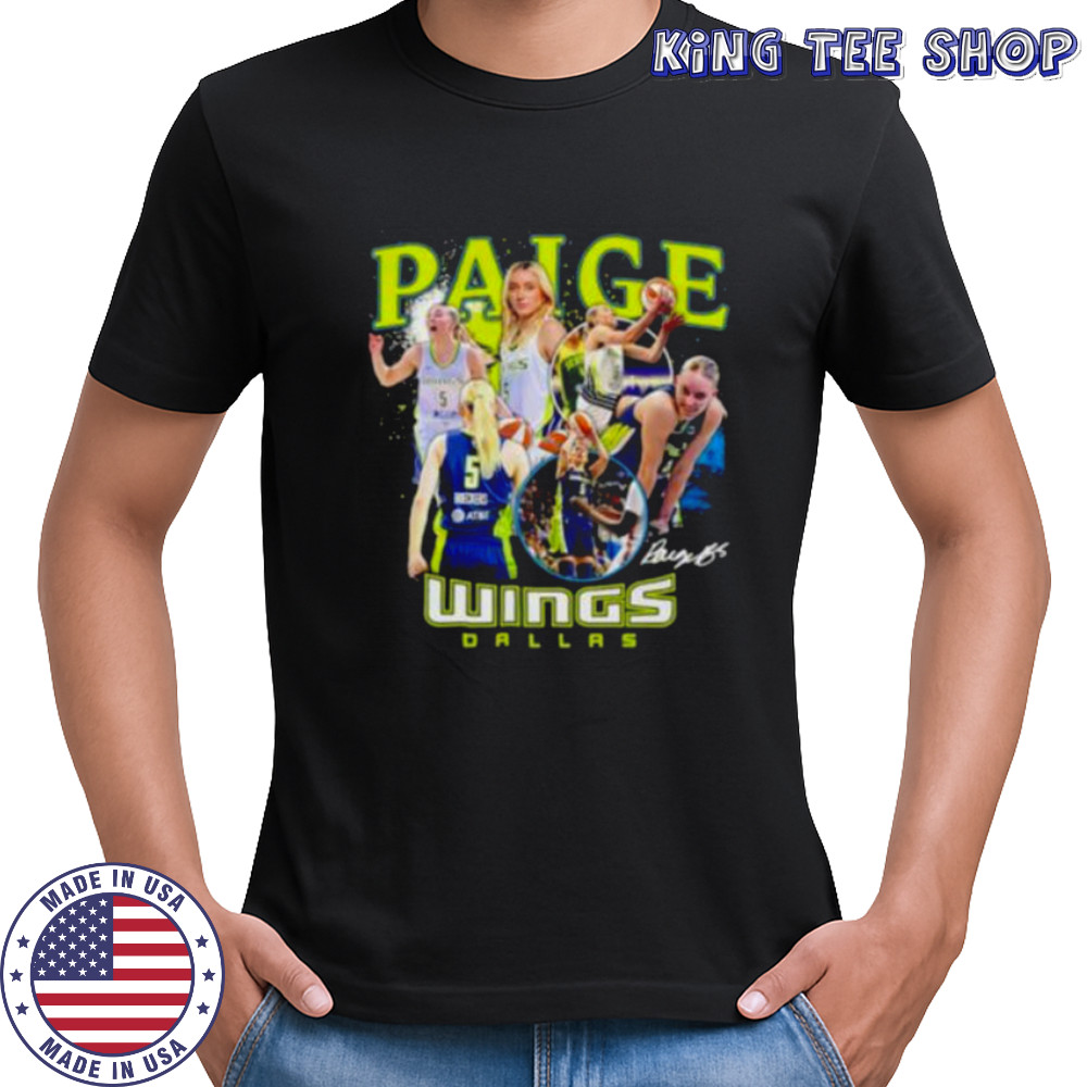 Paige Bueckers Dallas Wings WNBA All Star collage signature shirt