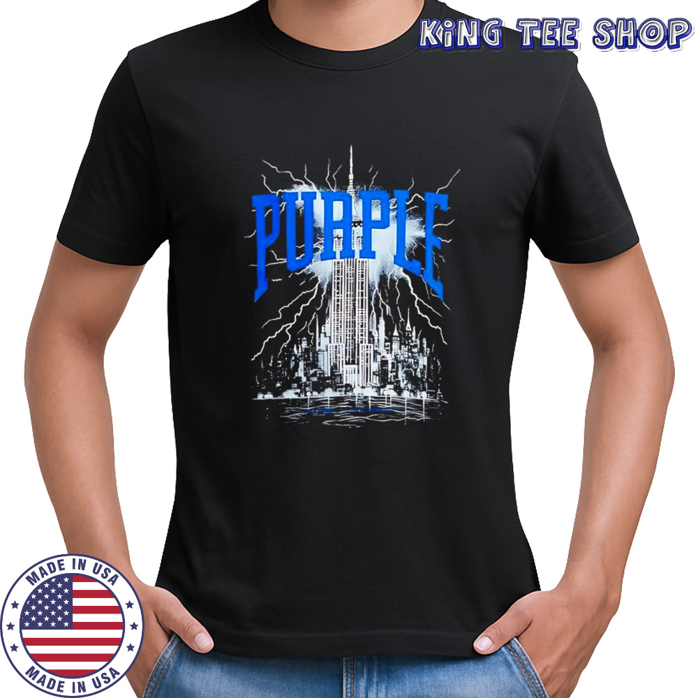 Purple City Skyline lighting shirt