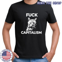 Rebel cat fuck capitalism shirt