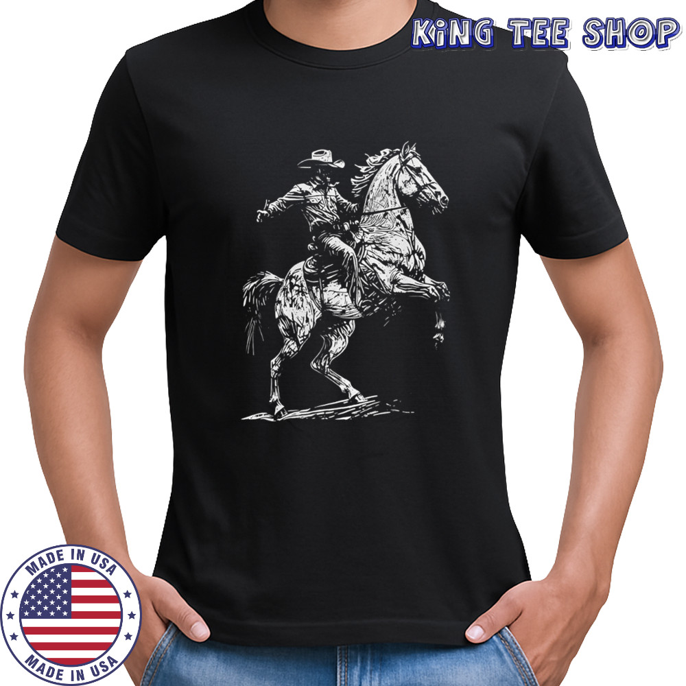 Retro western Rodeo cowboy graphic shirt