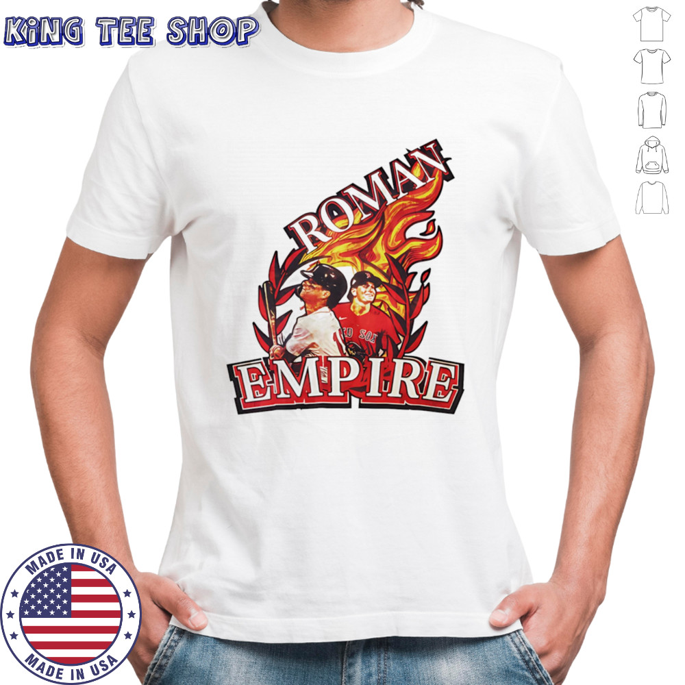Roman Empire fire graphic shirt