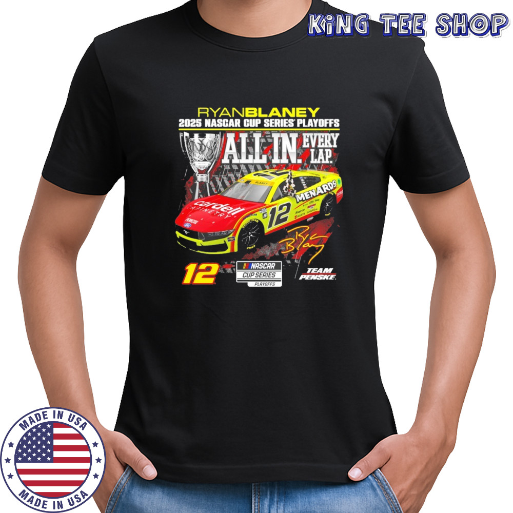 Ryan Blaney Checkered Flag Sports 2025 NASCAR Cup series playoffs menards shirt