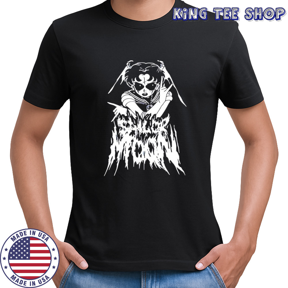 Sailor Moon black metal parody horror anime character shirt