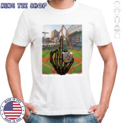 Skeleton middle finger Houston Astros Champions shirt