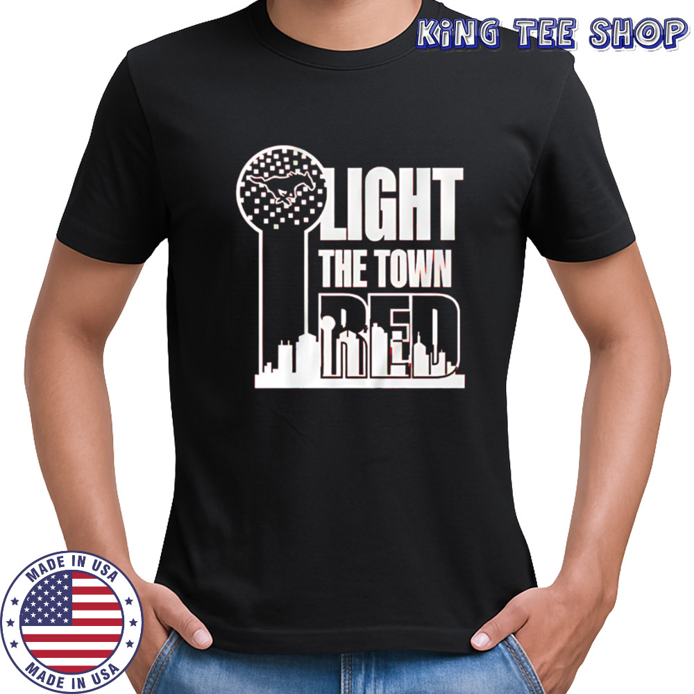 SMU Mustangs Football Light the town Red shirt