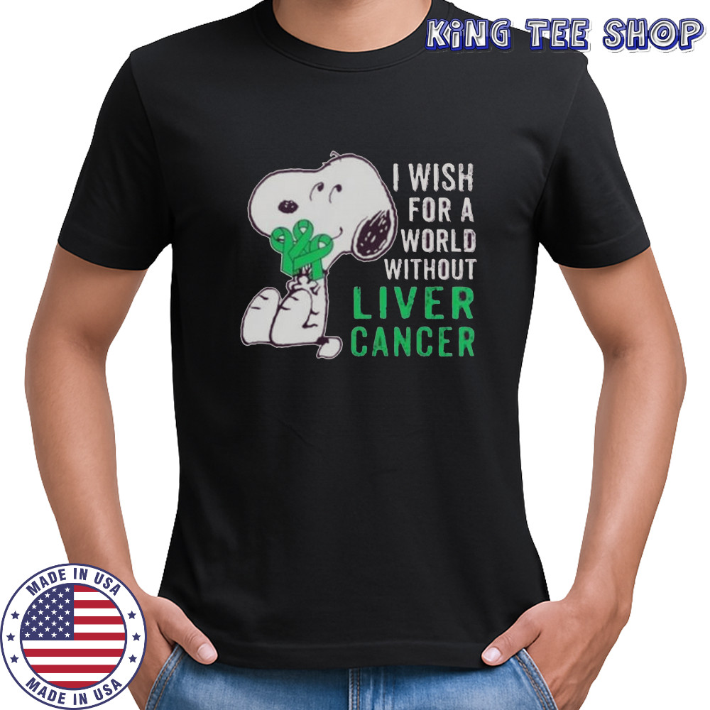 Snoopy I Wish For A World Without Liver Cancer T-Shirt