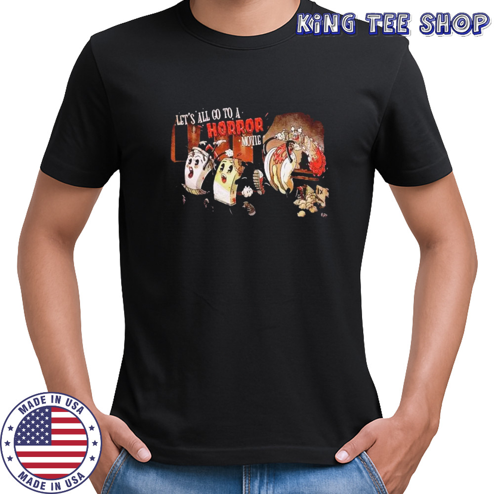 Spicy donut let’s all go to a horror movie shirt