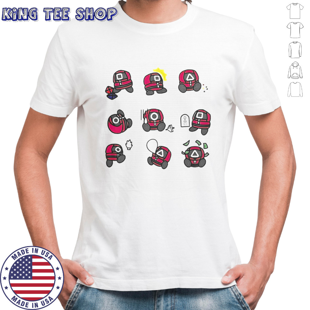 Squid Game Supervisor Square Round Triangle Emoji Graphic T-Shirt