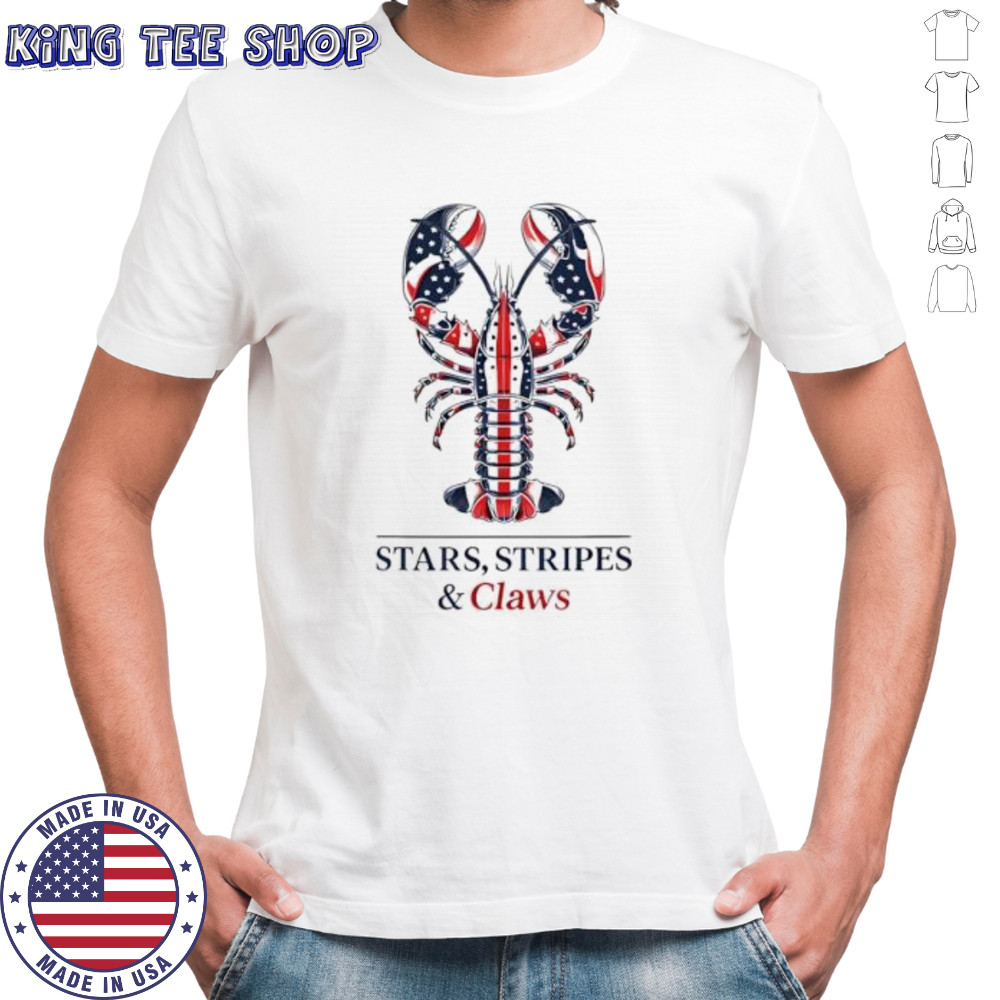 Stars Stripes and Claws lobster shirt