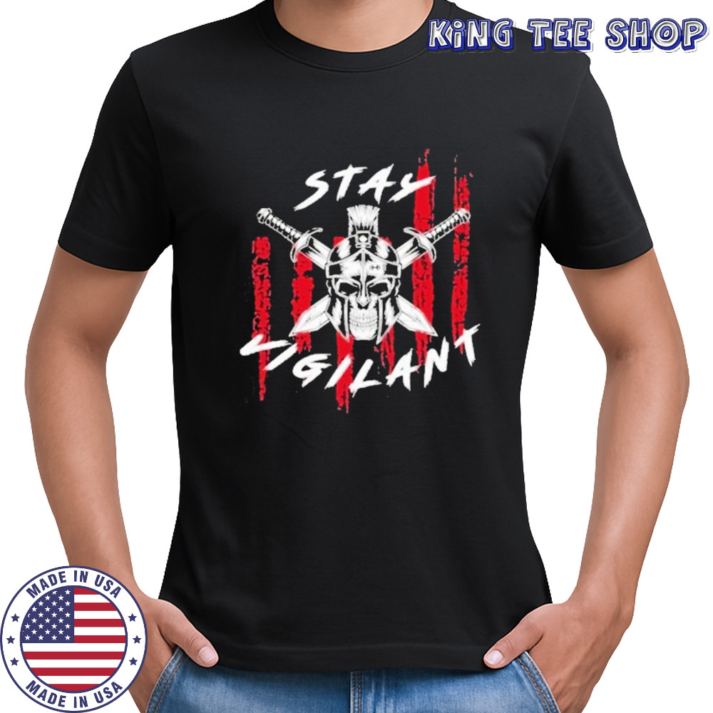 Stay Vigilant Skull Swords T-Shirt