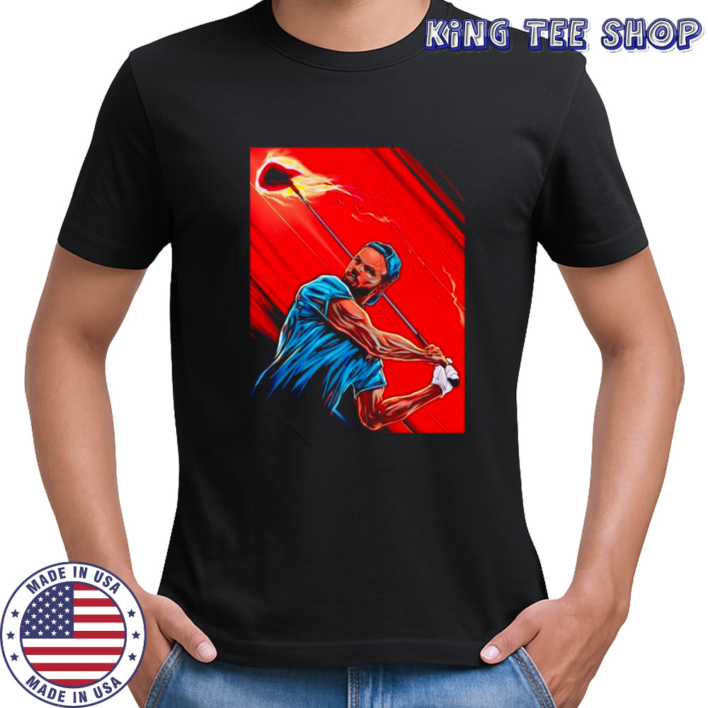 Stephen Curry Golden State Warriors NBA golf shooter graphic shirt