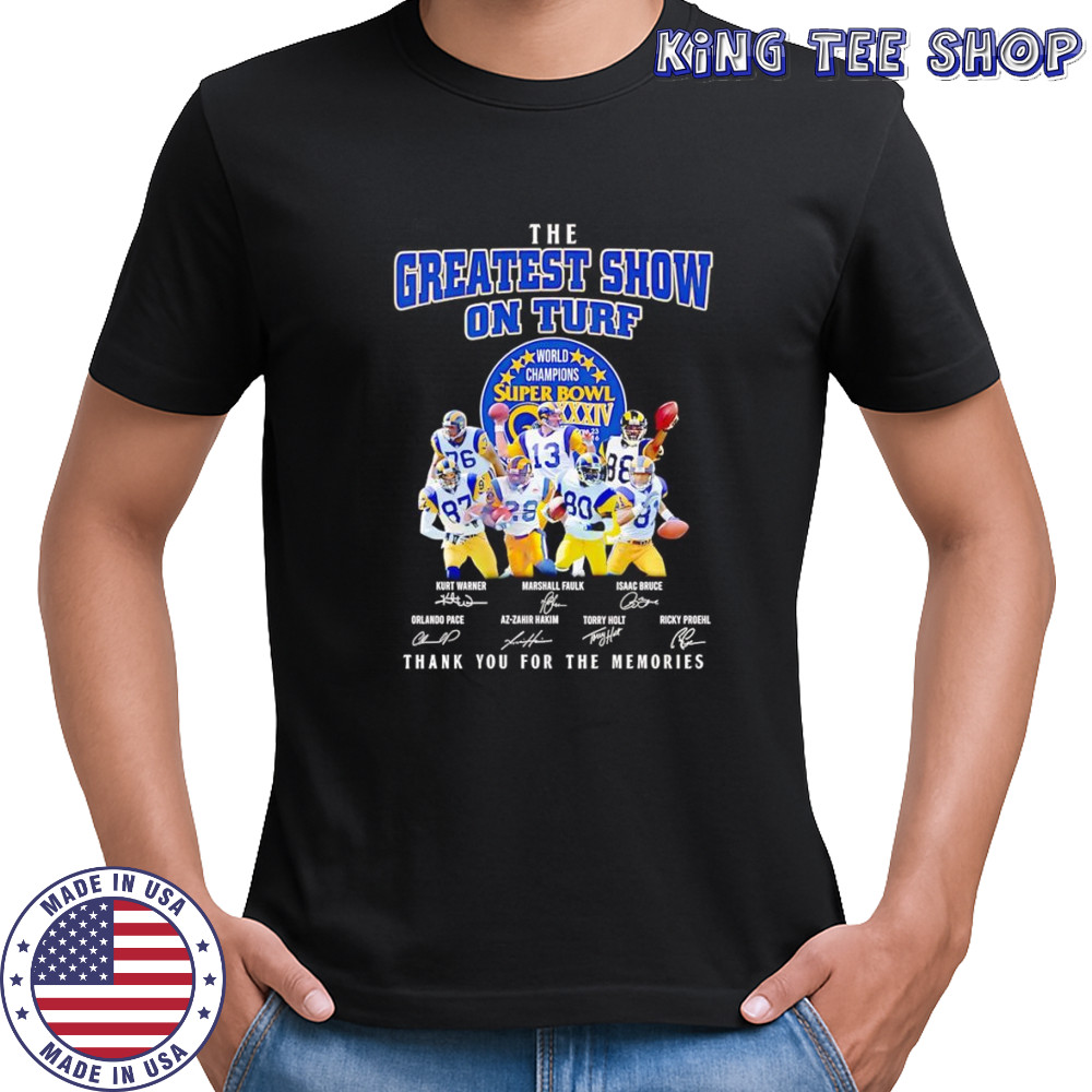 The greatest show on turf Super Bowl XXXIV thank you for the memories shirt