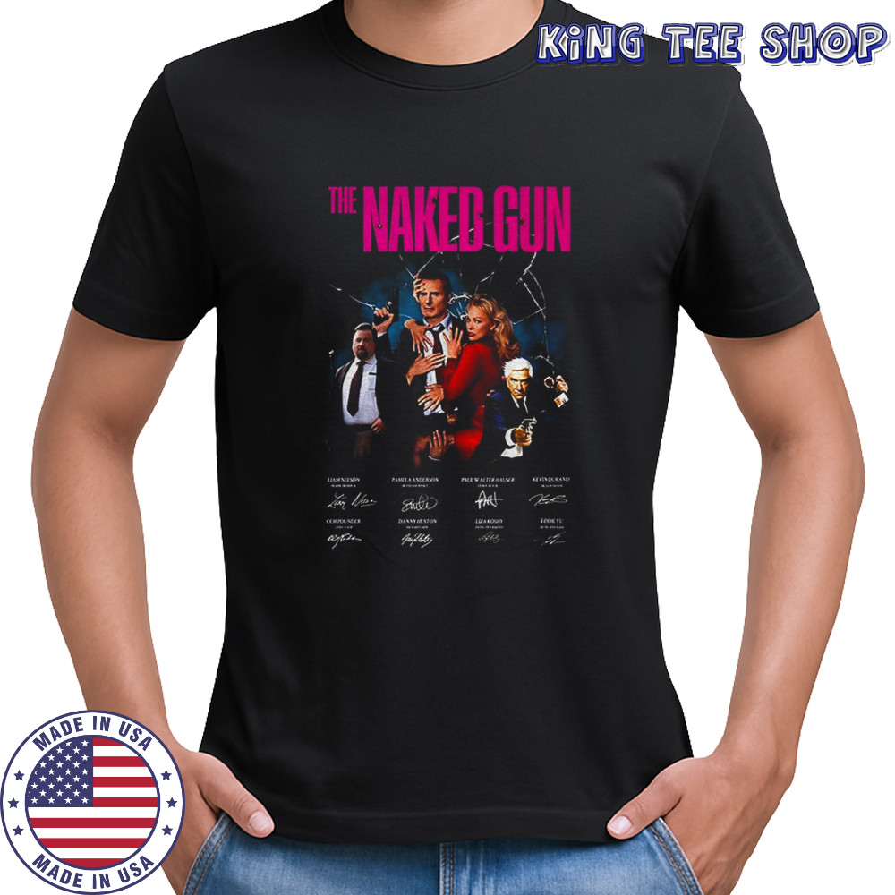The Naked Gun movie signatures poster shirt