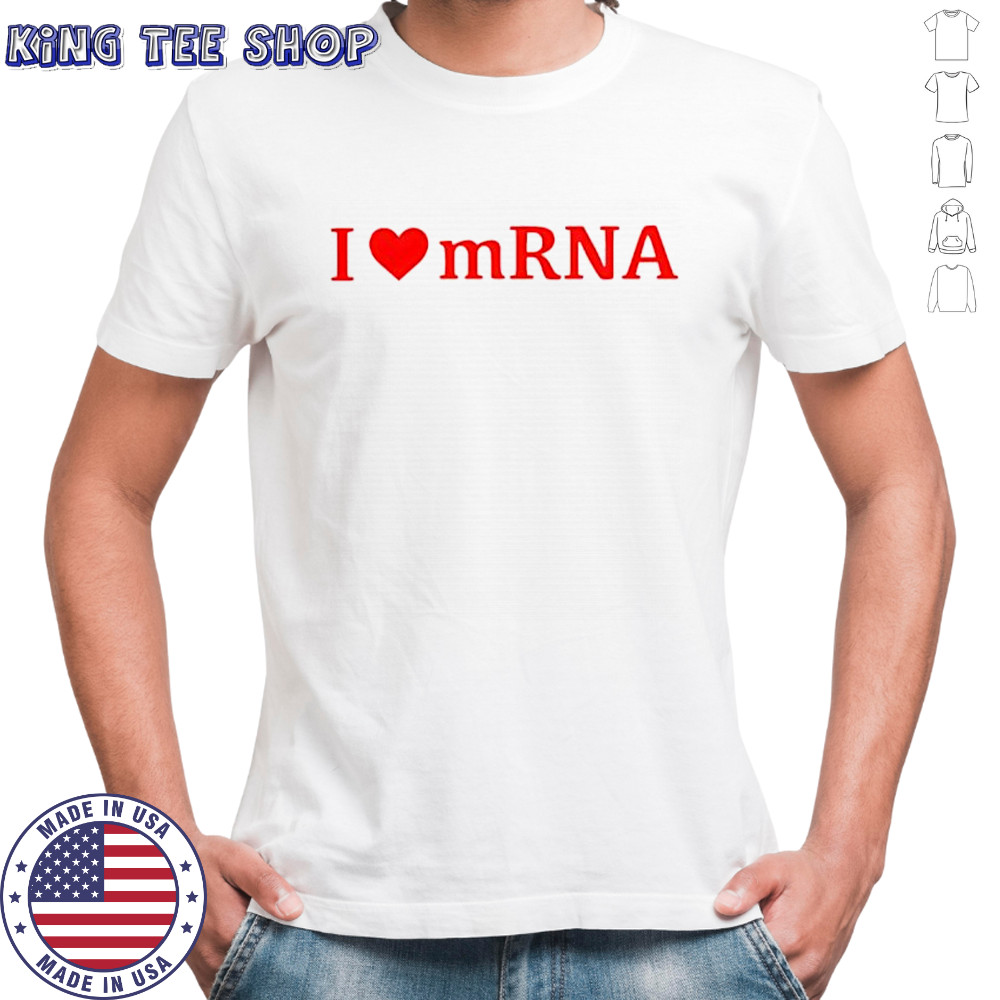 Trump I love mRNA funny political heart graphic shirt