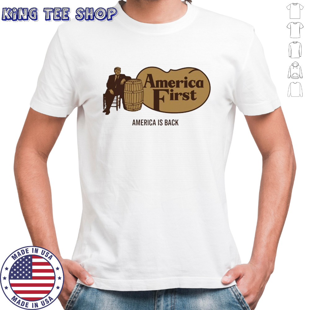 Trump X Cracker Barrel America First America is back logo shirt
