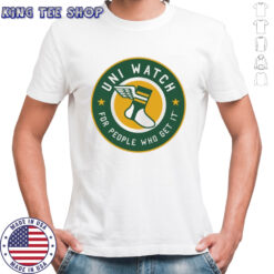 Uni Watch for people who get it logo shirt