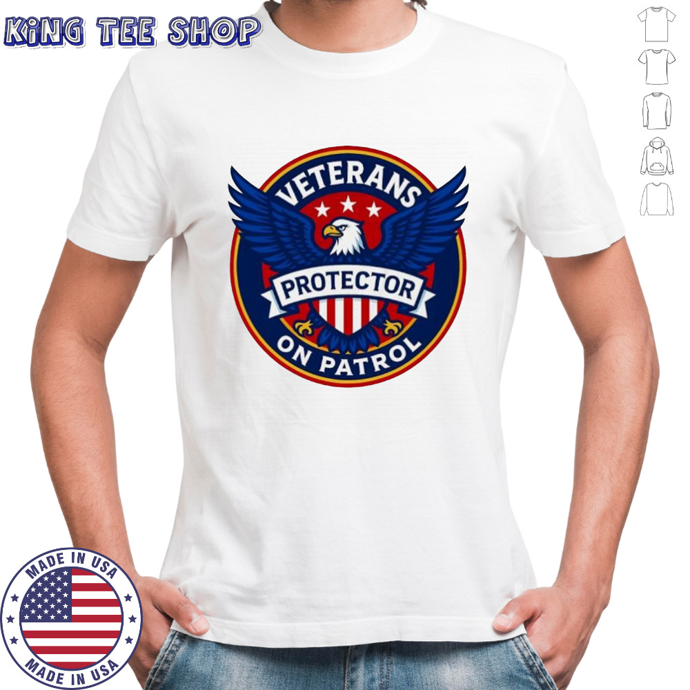 Veterans on patrol Protector Eagle logo shirt