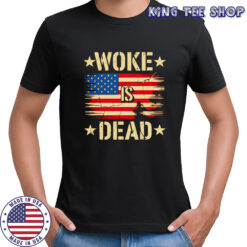 Woke Is Dead American Flag retro shirt