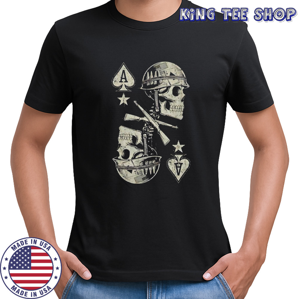 Ace of Spades skull card shirt