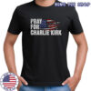 American flag Pray For Charlie Kirk shirt