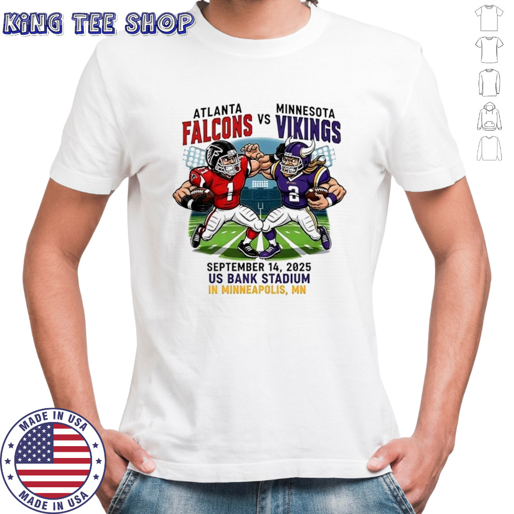 Atlanta Falcons vs Minnesota Vikings US Bank stadium mascot shirt