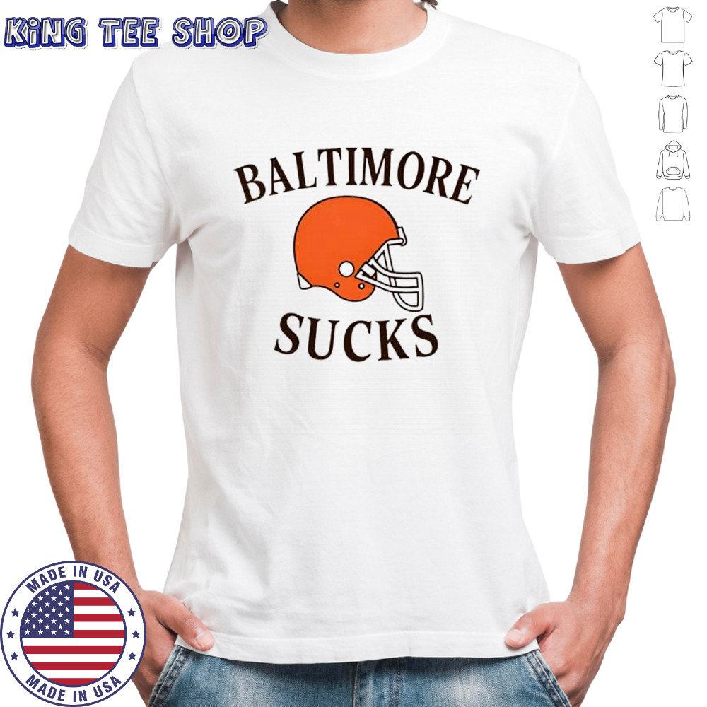Baltimore Cleveland Sucks helmet shirt