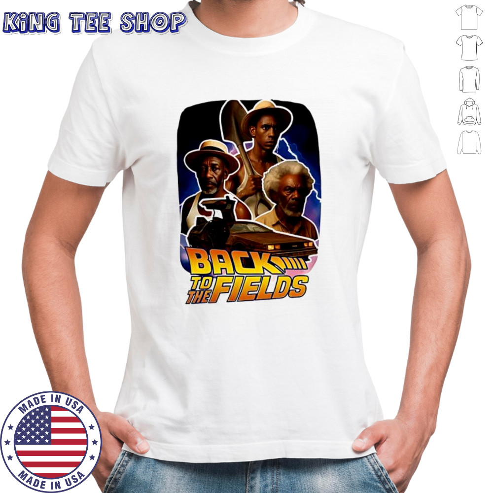 Black to the fields lighting retro graphic shirt