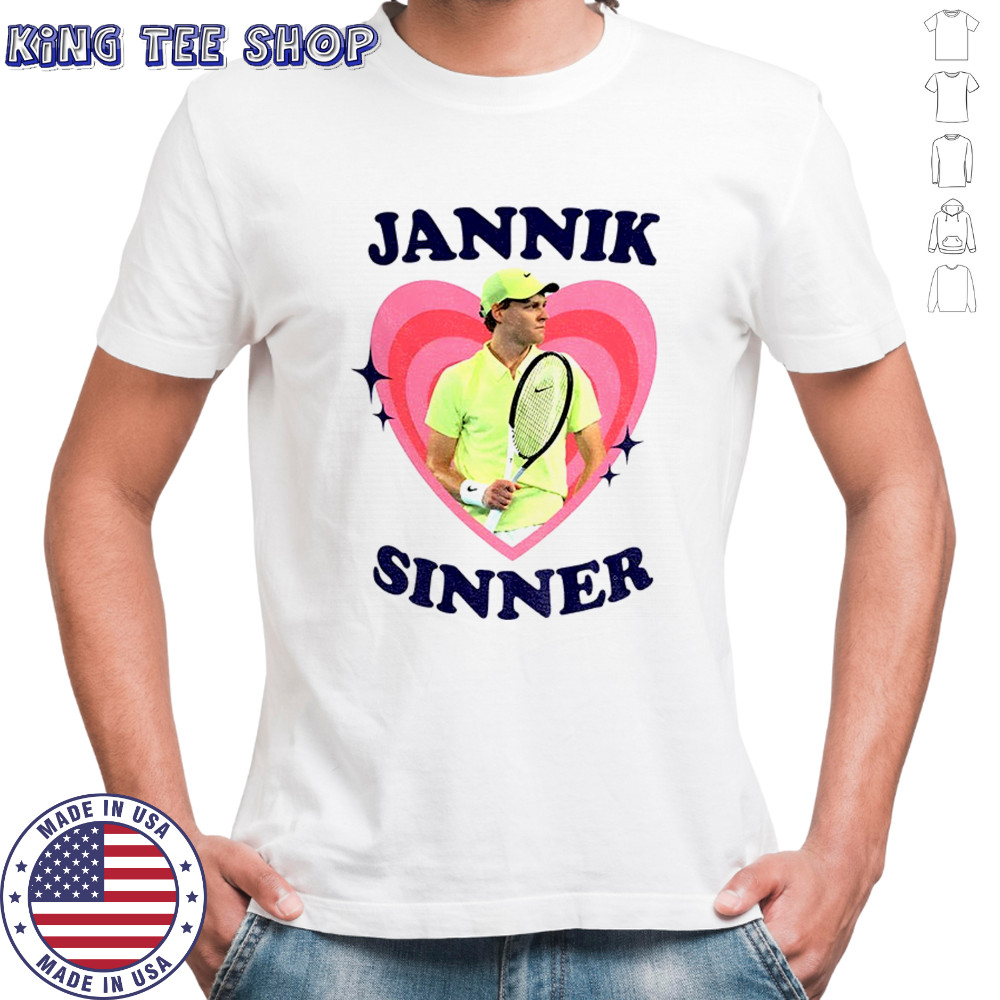 Bold Heart Jannik Sinner Tennis graphic shirt