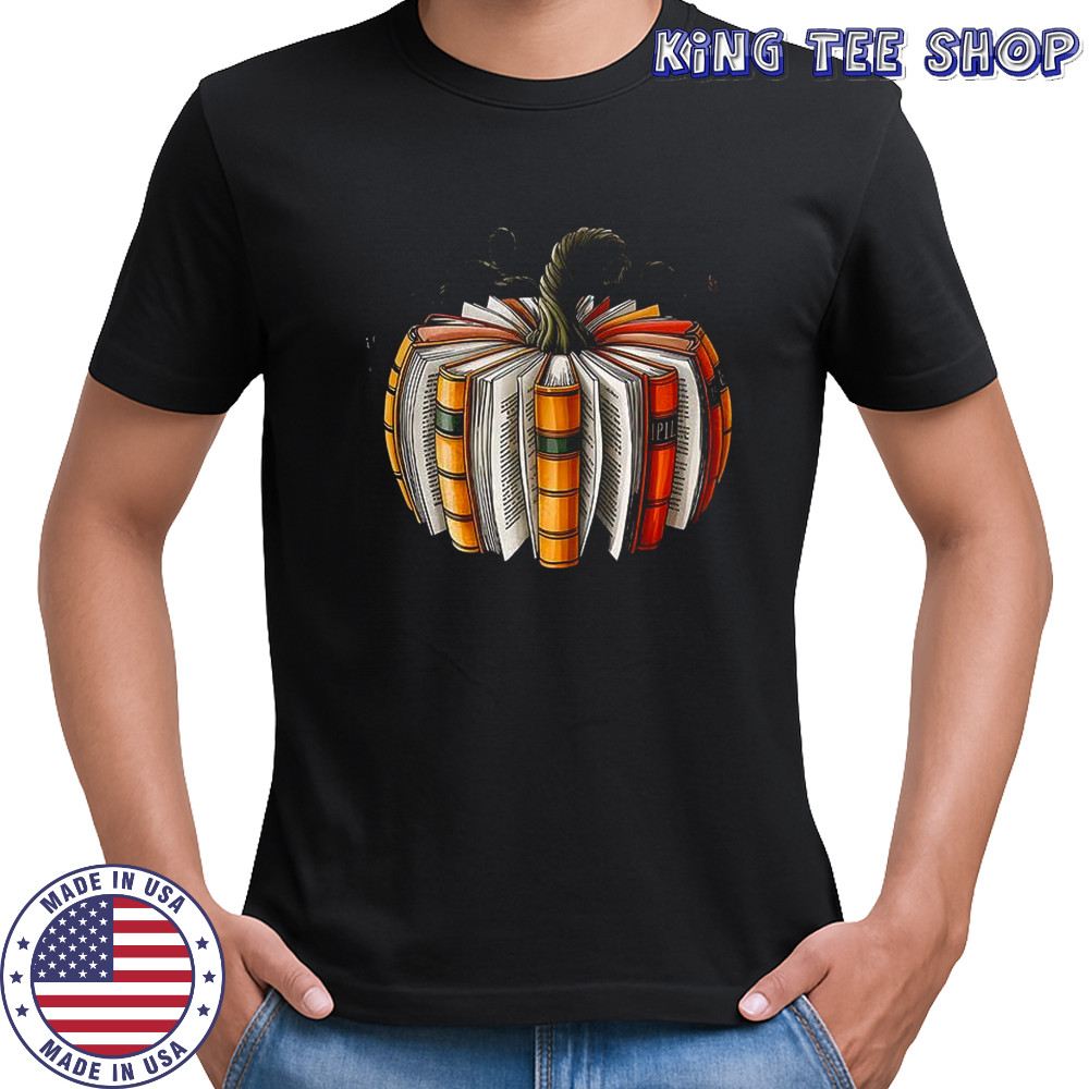 Book fall pumpkin teacher fall shirt
