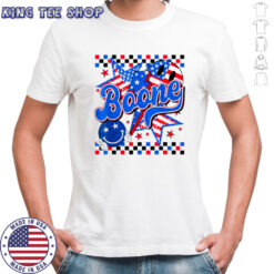 Boone checkered stars USA flag shirt