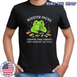 Booster Packs Cheaper Than Therapy Okay Maybe Not Frog TCG Card Gaming shirt